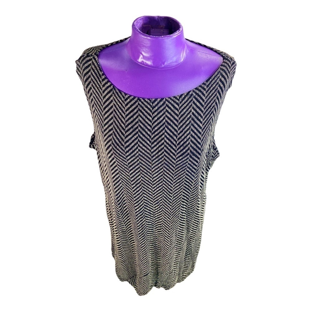 Ronni Nicole by Ouida deadstock black taupe tunic mini dress